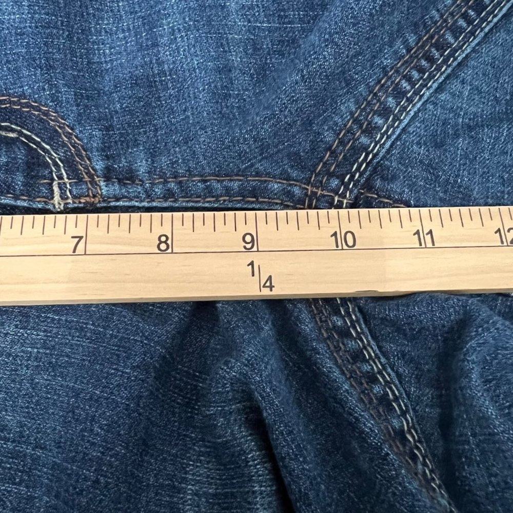 Melissa McCarthy Whiskering Straight Leg Blue Denim Jeans | Women's Plus Size 20 - Picture 6 of 14